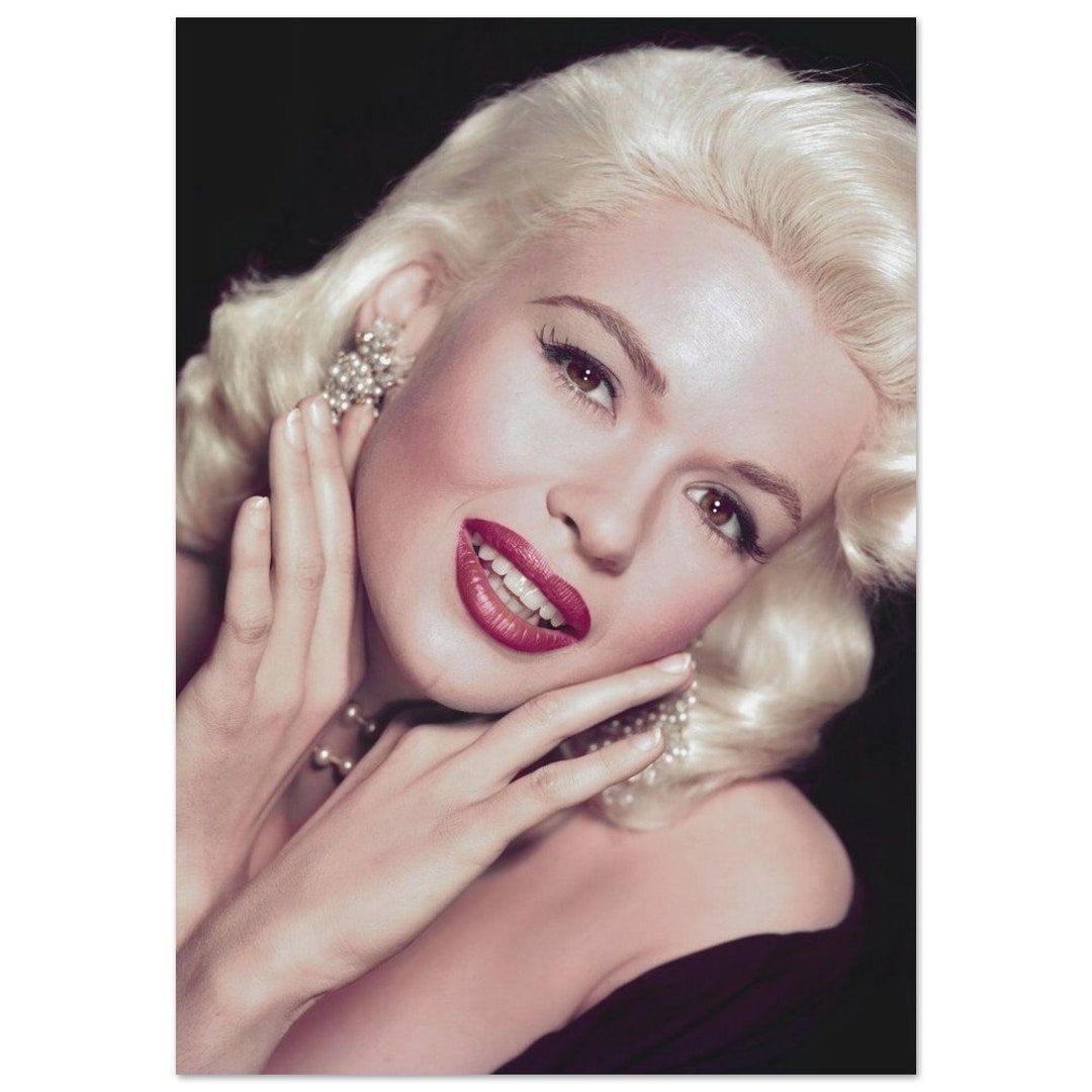 Glamorous Gaze: Jayne Mansfield Poster Iconic Hollywood Elegance on