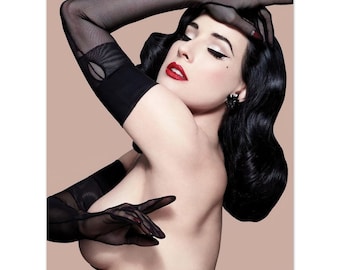 Dita Von Teese Portrait Poster - High-Quality Semi-Glossy Poster - The Empress of Burlesque Dita Von Teese Poster
