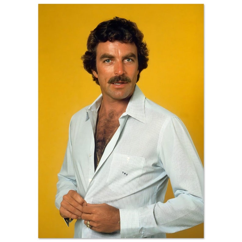 Tom Selleck Classic Poster A Rare Photographic Moment Showcase the