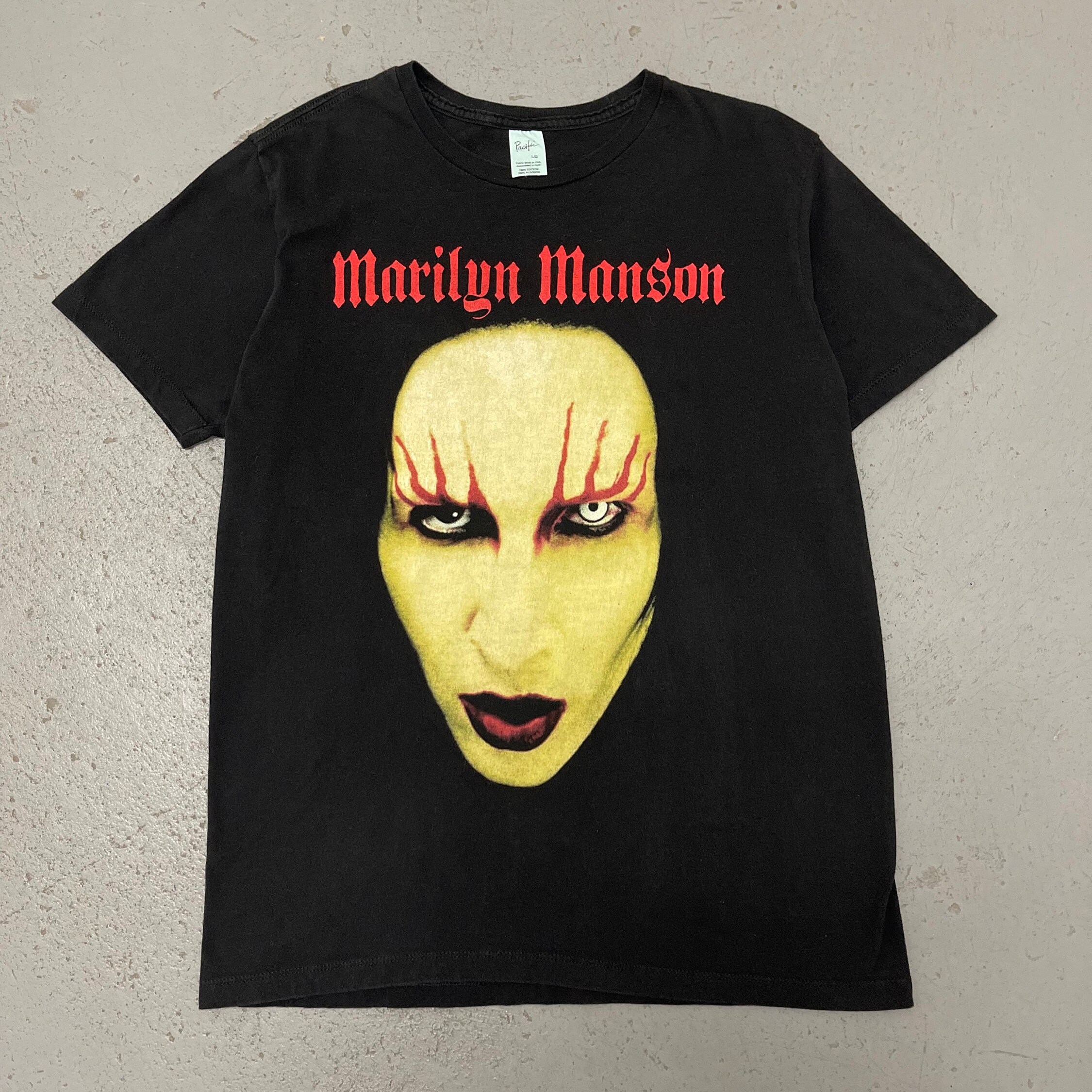 Vintage 90s Marilyn Manson Big Face Rare Goth Rock Concert Band T 