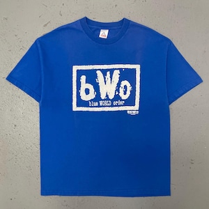 Vintage 2000s ECW BWO Blue World Order Rare Double Sided Wrestling T Shirt XL