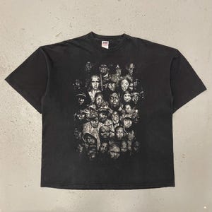 Vintage 2000s Rap Collage Rare The Notorious B.I.G. 2Pac Snoop Dogg Dr. Dre Eminem 50 Cent Nelly Jay-Z Aaliyah Pharrell Rap Tee T Shirt 3XL
