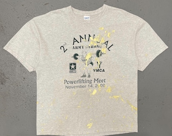 Vintage 2009 U.S. Army 2nd Annual Powerlifting Meet Rare Powerlifting Army T Shirt Xl