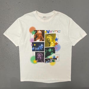 Vintage 2000 NSYNC Tour Rare Double Face Concert Pop Boy Band T-shirt XL
