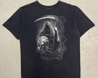 Camiseta vintage de la gira "Fin del Mundo" de Children of Bodom (2009), de doble cara, de Death Metal, talla grande.