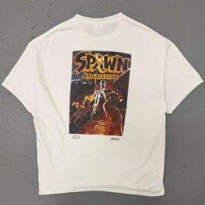 Vintage 2003 Spawn: Armageddon Rare Double Sided Namco Video Game Promo T Shirt XL