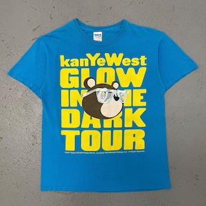 Vintage 2007 Kanye West Glow In The Dark Tour Rare Double Sided Hip Hop Concert Rap Tee T Shirt Medium