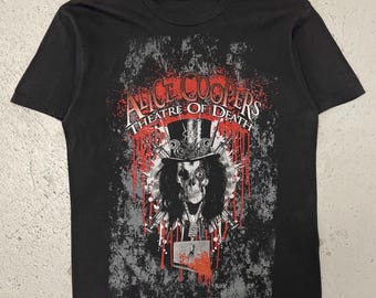 Vintage 2010 Alice Cooper Theatre Of Death Tour Rare Double Sided Rock Concert Band T Shirt Medium