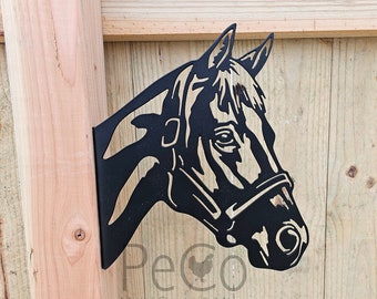 Peeking Horse Metal Décor, Yard Art, Outdoor decoration, Outdoor Metal Sign, Yard Decor, Horse Decor, Horse Lover, Fence Sign