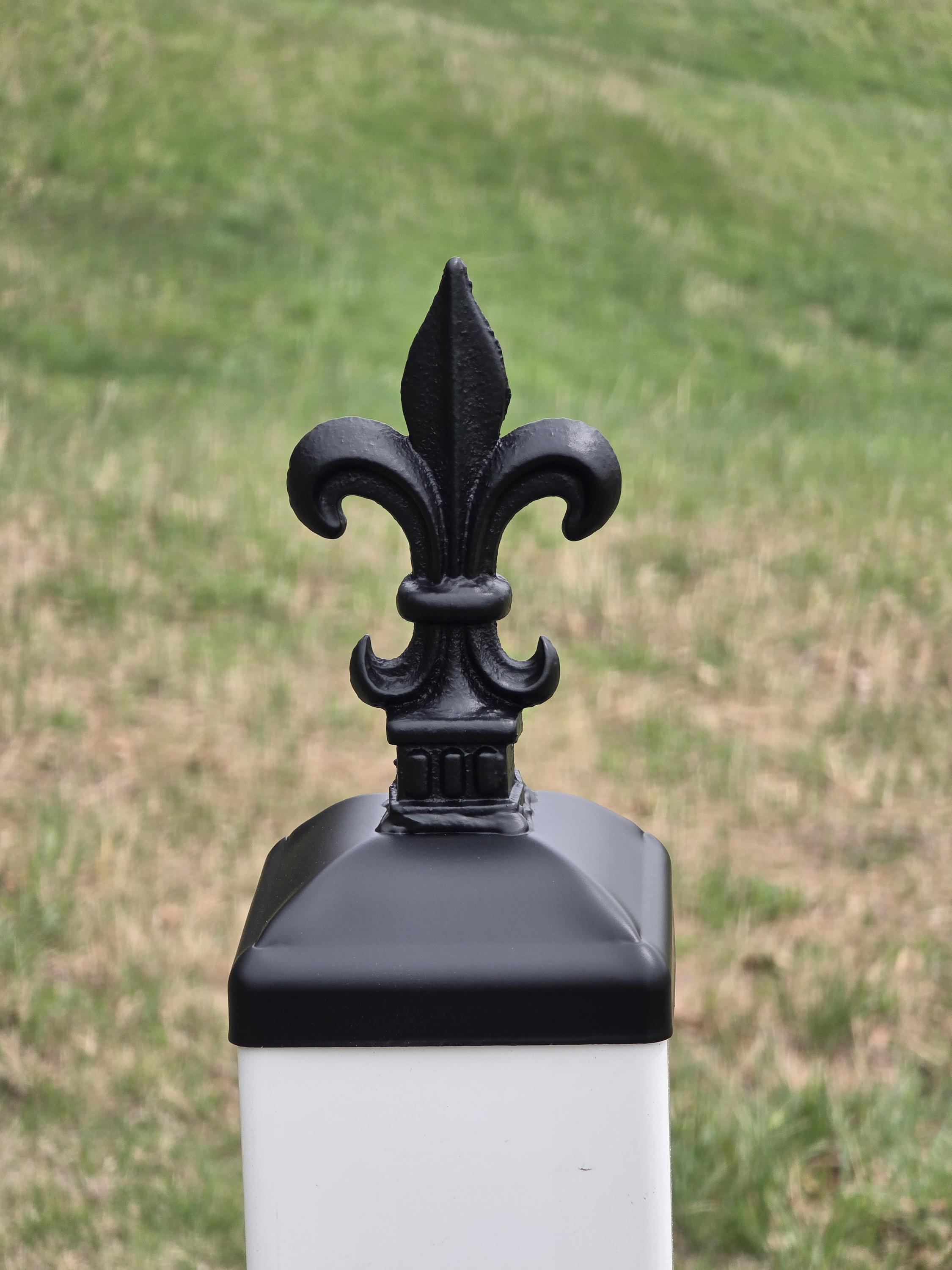 Decorative Fleur De Lis 4" X 4" Post Topper for PVC, Vinyl Fence - Etsy