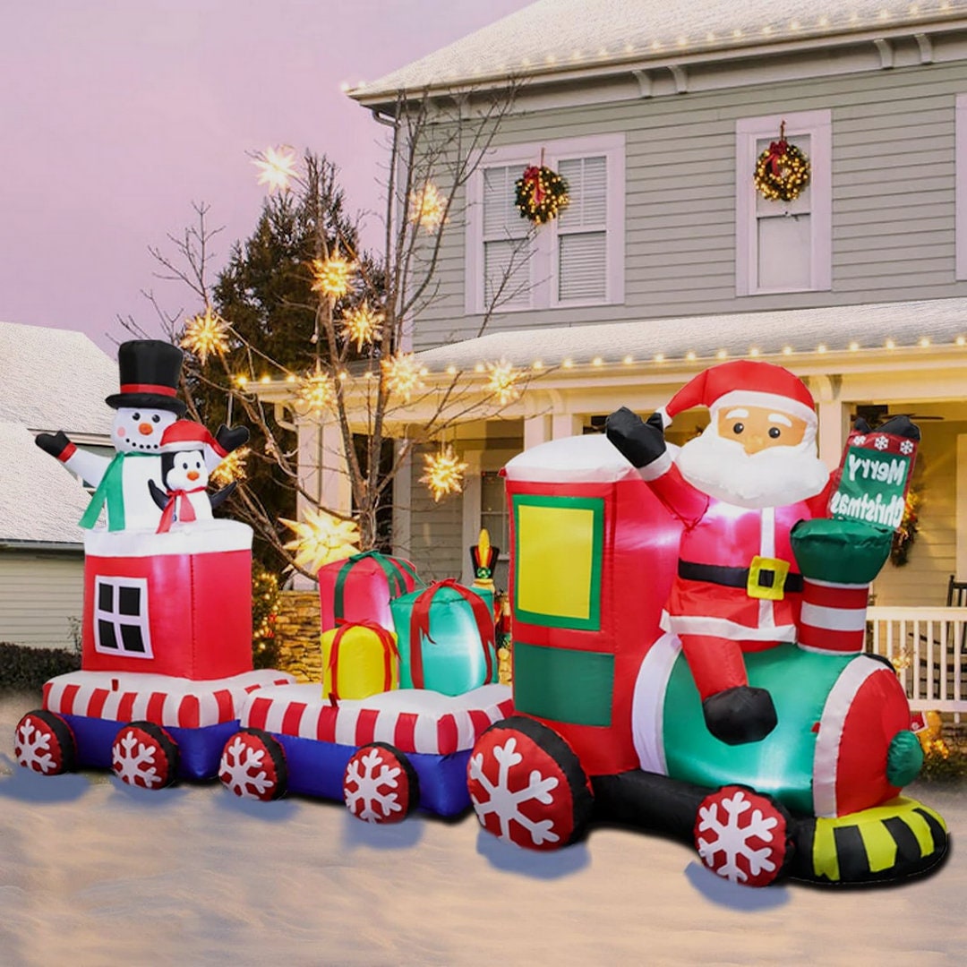 elevated christmas train