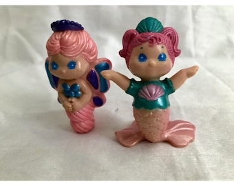 Vintage Kenner Sea Wees Mermaid Splashy & Baby Whispy Figur Lot PVC