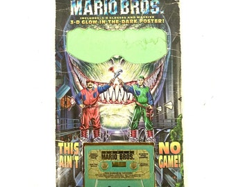 Paquete de pósteres 3D de Super Mario Bros que brillan en la oscuridad (solo casete de audio) Nintendo