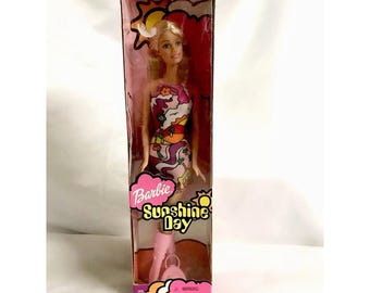 Barbie Sunshine Day Mattel Retro Gogo Dress Hippy VTG Doll Damage Box