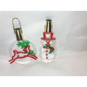 Vintage Avon Rentier & Schneemann Urlaub blenden Mini-Licht-Abdeckung Ornamente