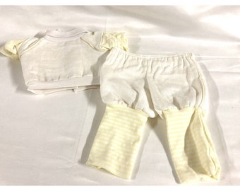 Vintage 80s Cabbage Patch Clothes Sports Yellow W/Spot Workout Wear Logo Sweats