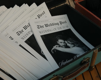Szablon gazety ślubnej do dostosowania