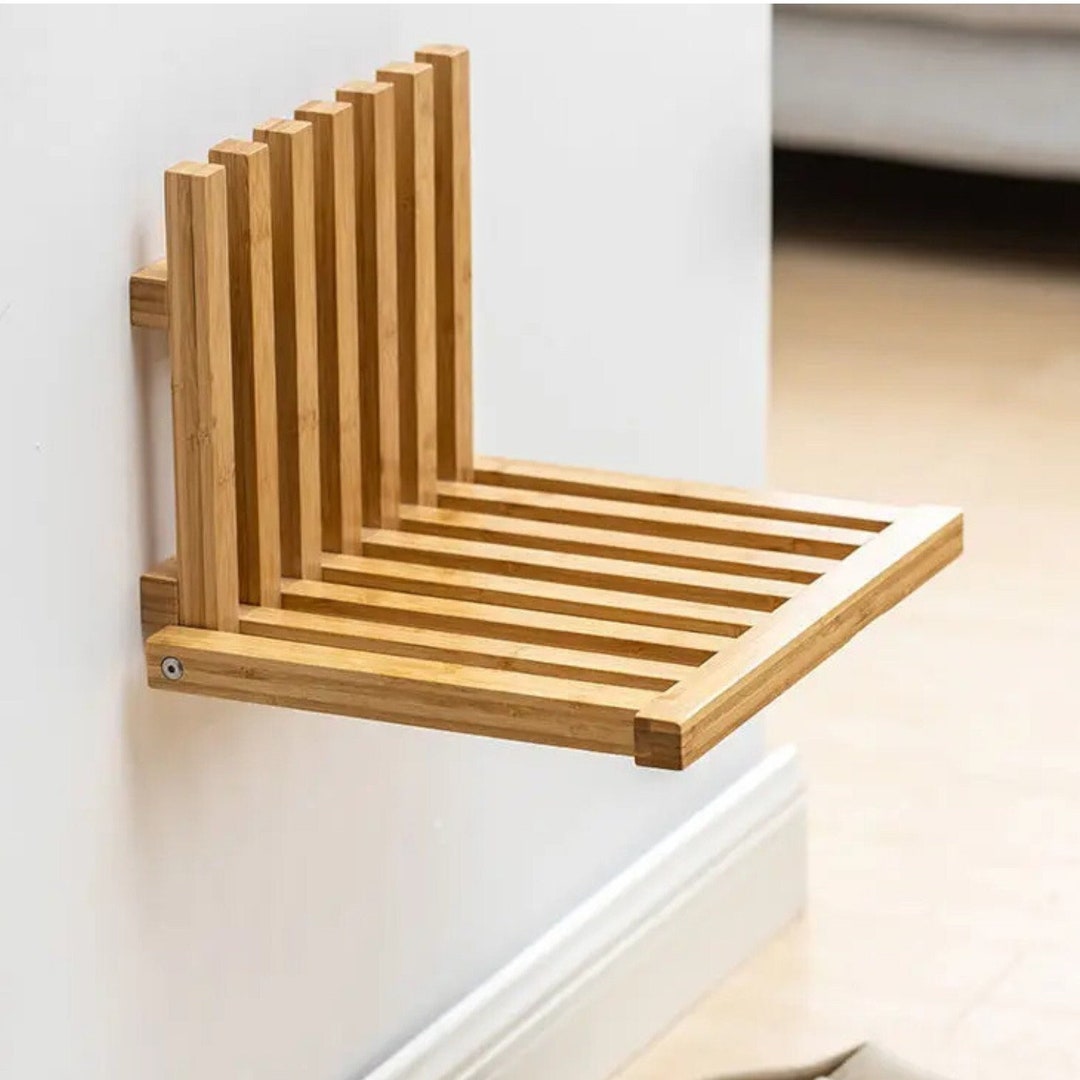 Buy Folding Wall Seat Hidden Wooden Bench Wall Mounted Shower Stool