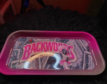 Pink Gangsta Angel Rolling Tray