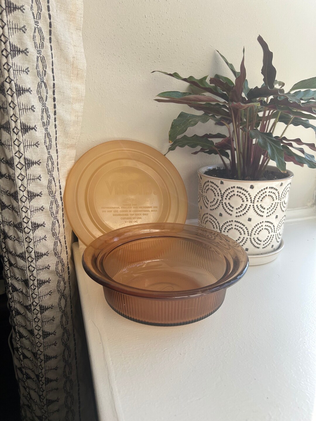 Pyrex Top Tupperware Vintage Brown Pyrex Visions Tupperware With Lid (8-inch) - Etsy