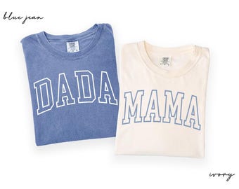 Comfort Colors® Matching Mom And Dad Shirts, New Parents Shirt, Pregnancy Reveal Gift, Baby Announcement Tee, New Mom Dad Outfit,Baby Shower