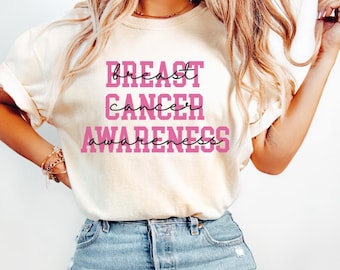 Comfort Colors® Breast Cancer Awareness Shirt, Wear Pink Ribbon Tee, Cancer Support Squad Gift, Survivor Fundraiser T-Shirt, Team Pink Shirt
