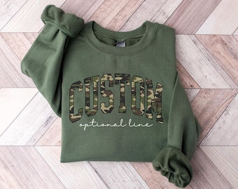 Comfort Colors® Custom Camo Shirt, Hunting Season Sweatshirt, Deer Hunter Gift,Camouflage Tee For Women,Hunting Shirt,personalized camo name