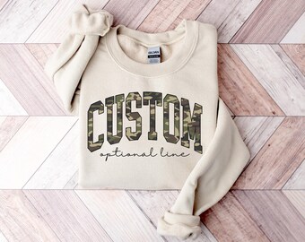 Comfort Colors® Custom Camo Shirt, Hunting Season Sweatshirt, Deer Hunter Gift,Camouflage Tee For Women,Hunting Shirt,personalized camo name