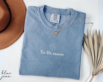 Comfort Colors® Baseball Season Shirt, Tis The Season Tee For Game Day, Baseball Mom Gift Shirt, Sports Mom Shirt, Mothers Day Baseball Gift