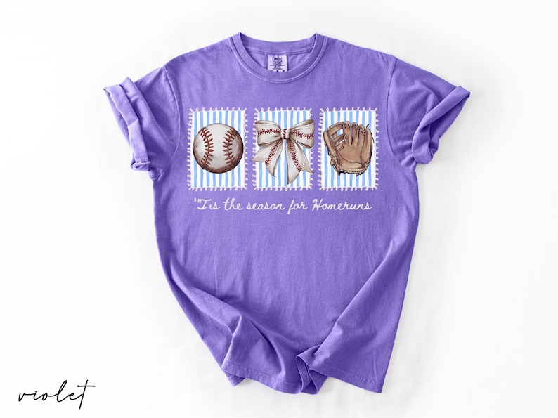 Comfort Colors® Baseball Mama Shirt, Tis the Season for Homeruns Tee, Game Day Tee For Women, Baseball Season T-Shirt, Sports Mom Shirt Gift image 9