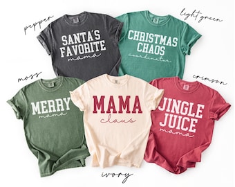 Matching Family Christmas Shirts, Comfort Colors® Holiday Tees, Personalized Xmas Group Shirts, Xmas Vacation Gifts, Merry Family Crew Shirt