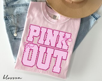 Comfort Colors® Pink Out Cancer Shirt, In October We Wear Pink Tee, Breast Cancer Awareness Shirt, Cancer Fighter Gift, Cancer Survivor Gift