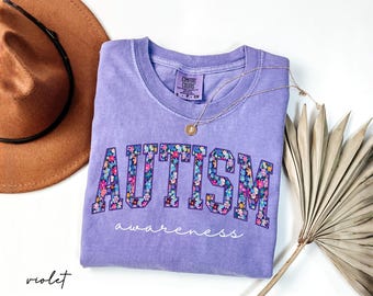 Comfort Colors® Autism Awareness Shirt, Floral Neurodiversity Tee, SPED Teacher Gift, Special Education Tee, Autism Shirt Inclusion, Autism