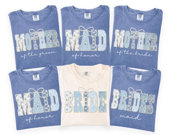 Beach Bachelorette Faux Pearl Shirt, Comfort Colors® Bridal Party Group Tee, Coastal Bride Wedding, Bridesmaid Proposal, Maid Of Honor Tee