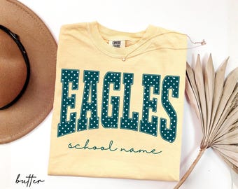 Custom Mascot Shirt, School Spirit Tee, Personalized Comfort Colors® Teacher Shirt, Custom Back To School Team Name T-Shirt, Game Day Shirt