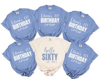 Custom 60th Birthday Shirt, Personalized It's My 60th Birthday Matching Group Tee, Birthday Crew Shirt, 60th Birthday Gift, Sixty Bday Shirt