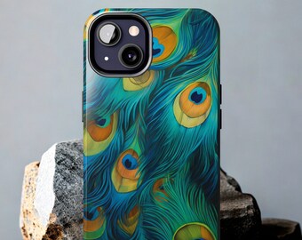 Peacock Feather iPhone 15 14 13 12 11 Pro Max iPhone 13 12 mini Case iPhone XS Max XR Case iPhone 8 15 14 Plus Case Samsung Pixel