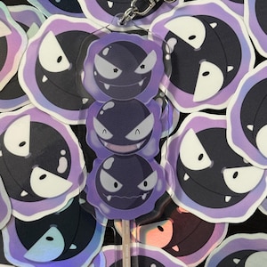 Cute Gastly Dango Acrylic Keychain Doublesided