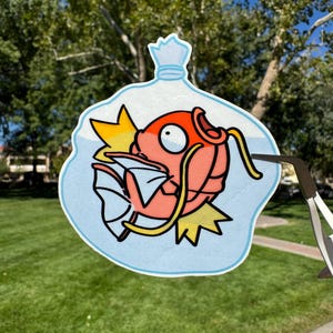 Clear Magikarp in bag vinyl decal sticker