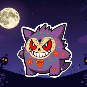 Day Of The Dead Purple Ghost