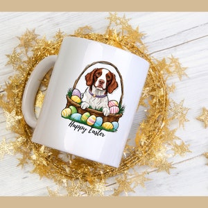 10 Festive Easter Holiday Brittany Spaniel Mug Decals Perfect for Brittany Spaniel Lovers 3x3 Digital Downloads Mix or Match!