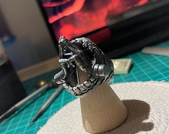 Handmade silver ring - Anime Jujutsu Kaisen - Sukuna Ring (Malevolent Shrine)