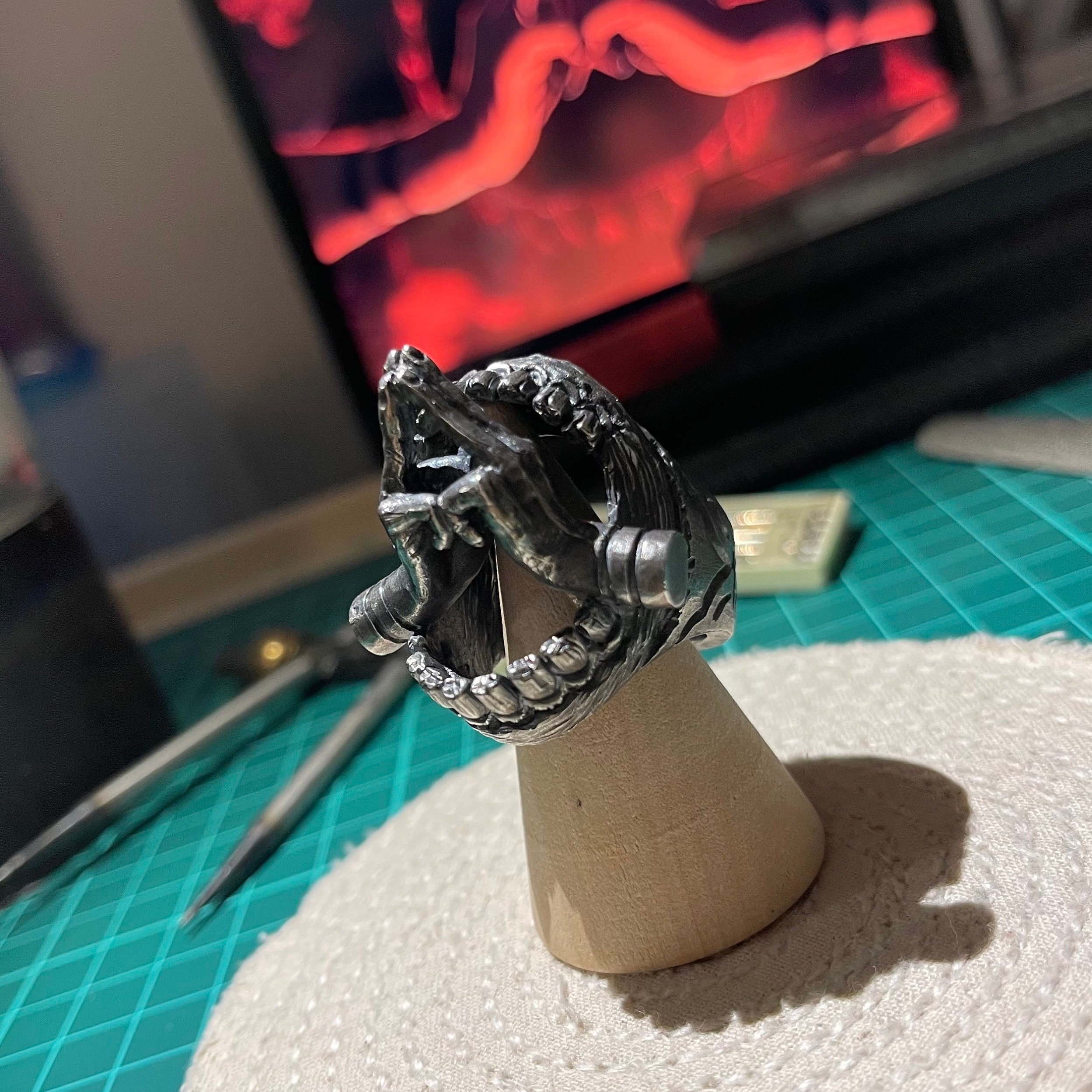 Handmade Silver Ring - Anime Jujutsu Kaisen - Sukuna Ring