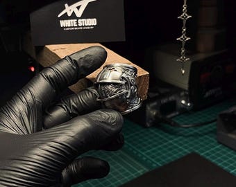 Handmade Sterling Silver Medieval Knight Armor Ring