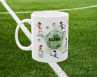 Coupe de football enfants, coupe pour enfants, personnalisée, affirmation pour enfant, motivation, force, cadeau garçons filles bambinis