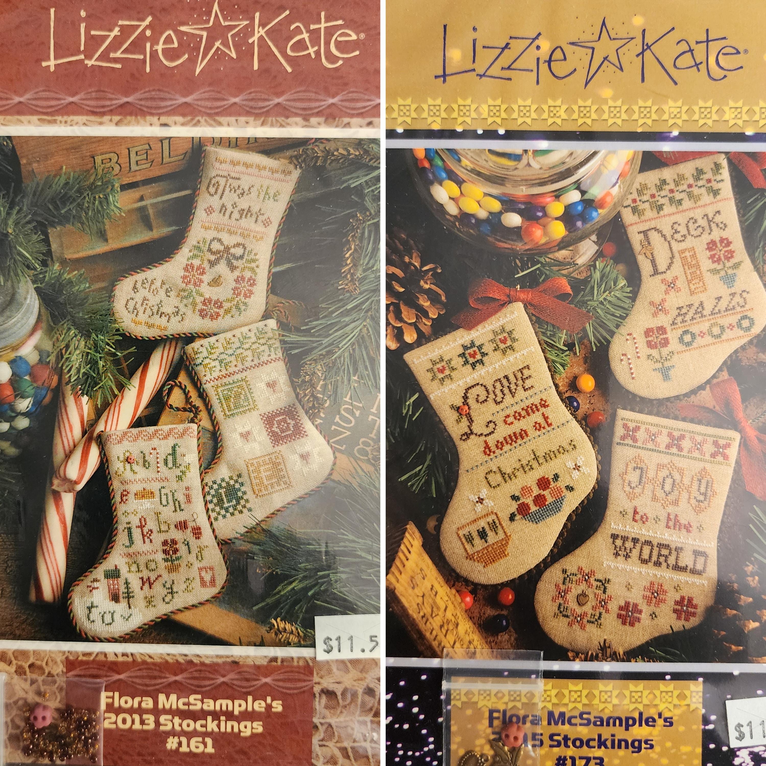 Flora Mcsample's Stockings a Lizzie Kate Cross Stitch Embroidery