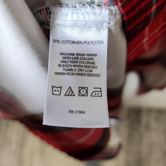 14 wrinkle free button up collared plaid blouse b… - image 4