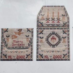 Embroidery cross stitch pattern Christmas Pocket by Beardie Designs