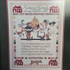 Welsh Sampler a Katydid Needlework Pattern ©1984 | Instant Download | PDF