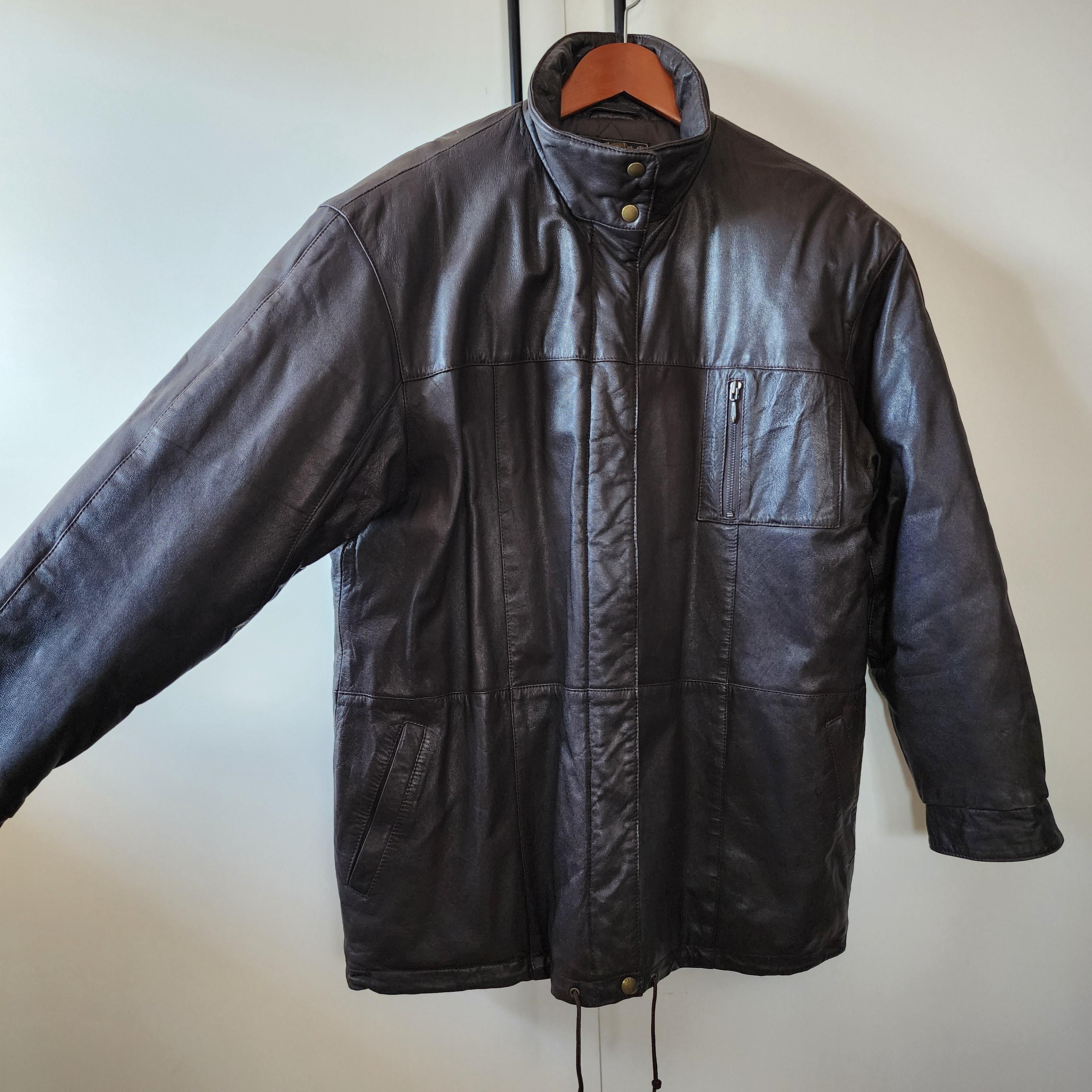 Eddie Bauer Leather Down Jacket - Etsy